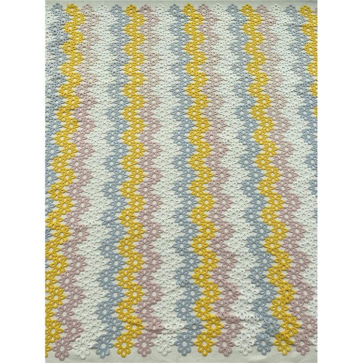 Factory Direct Sale New Style African guipure chemical lace fabric cord lace customized floral guipure embroidery lace fabric
