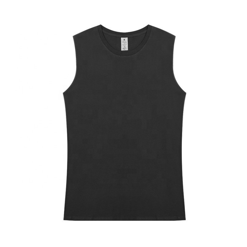 Customizable High Quality 230gsm 100% Cotton Blank Sleeveless Shirts Tank Tops For Men Factory Wholesale Custom Logo Printing