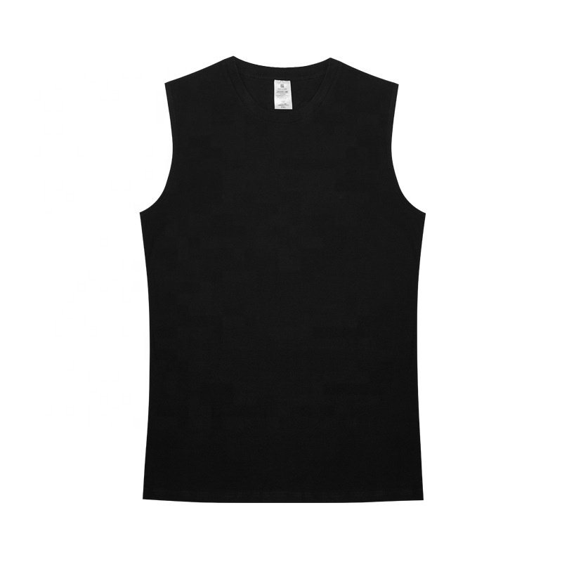 Customizable High Quality 230gsm 100% Cotton Blank Sleeveless Shirts Tank Tops For Men Factory Wholesale Custom Logo Printing
