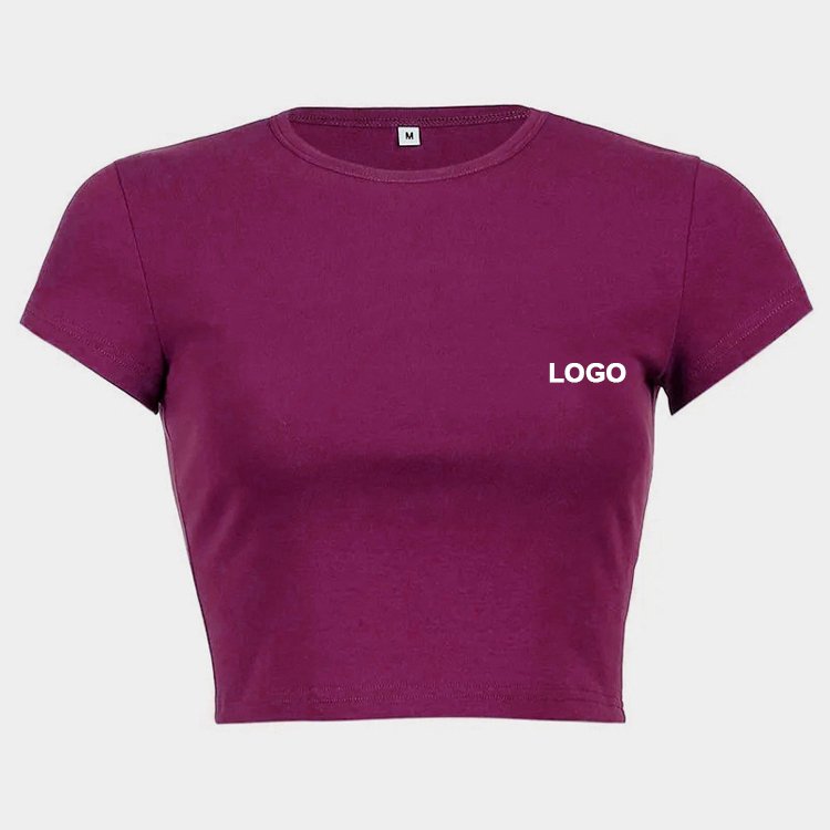 Custom LOGO High Quality 100% Cotton Plus Size Women's Crop Top Blank Plain Sexy Fitted Tank Top Ribbed T-shirts