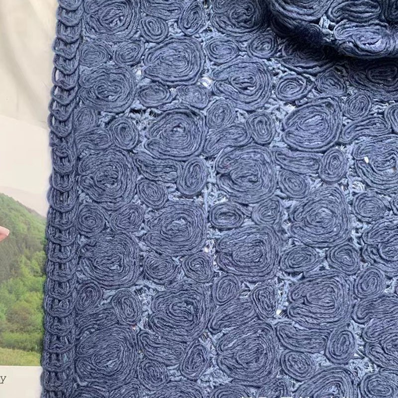 2023ss Lace Fabric 100% Polyester Crochet Lace Embroidery Lace Fabric