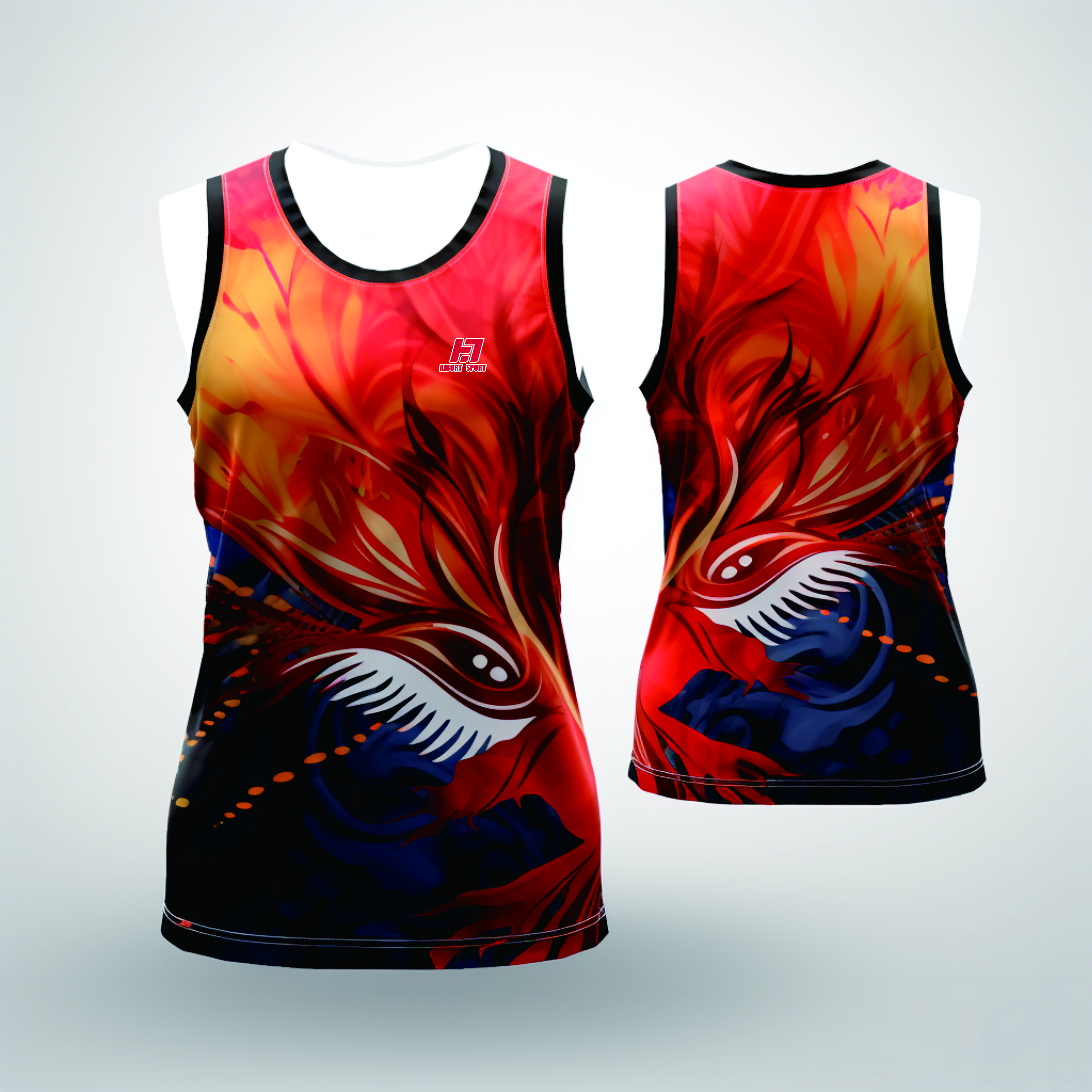 Aibort Sublimation Women's Vests & Waistcoats Women Singlet Tanktop Ribbed Mens Singlet