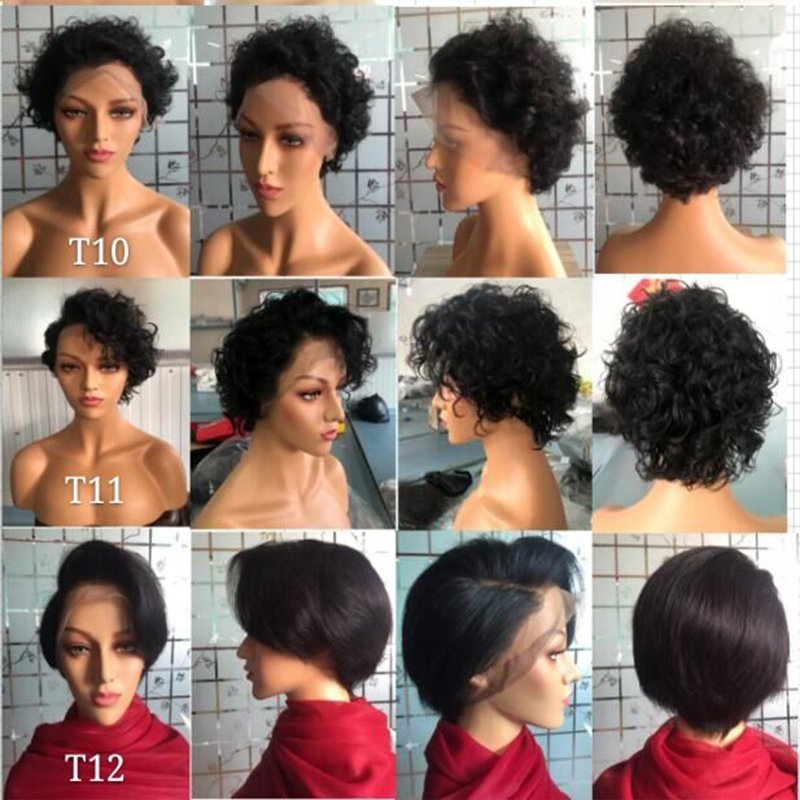 Pixie Cut Curly Wig,cheap Perruque Human Hair Wig for Black FREE Short Brazilian 13x4 Lace Frontal Pixie Wig,hd Lace Women Long