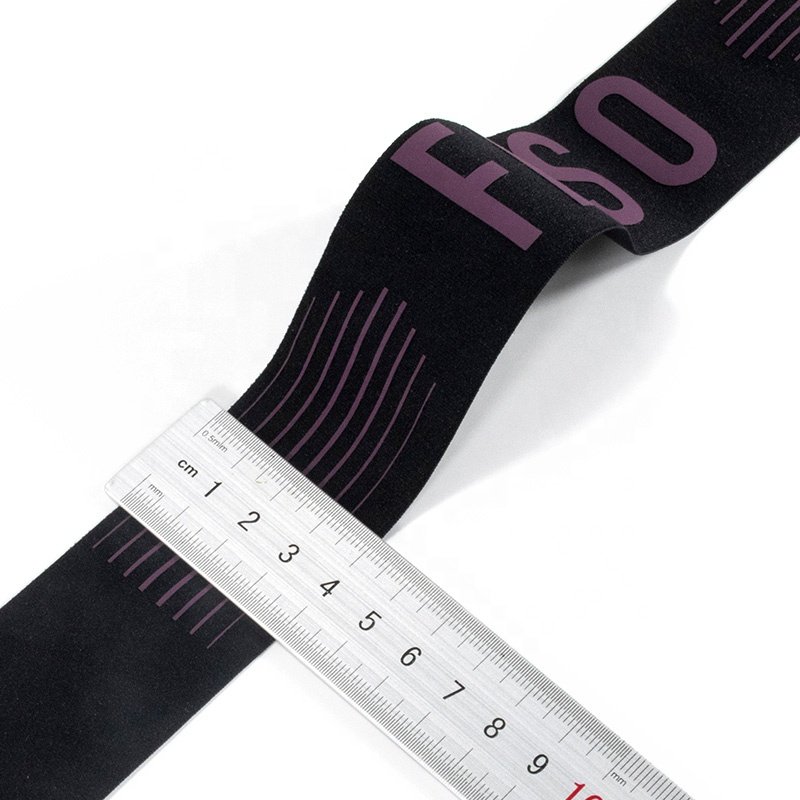 Low MOQ custom print designer wide elastic band with brand for Lace Hair Lace Melt Band Wig grip headband