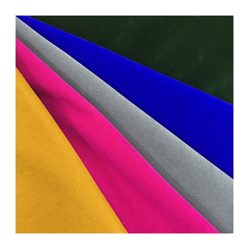 Luxury weft knitting Flocking velvet fabric wholesale custom fabric with velvet flocked