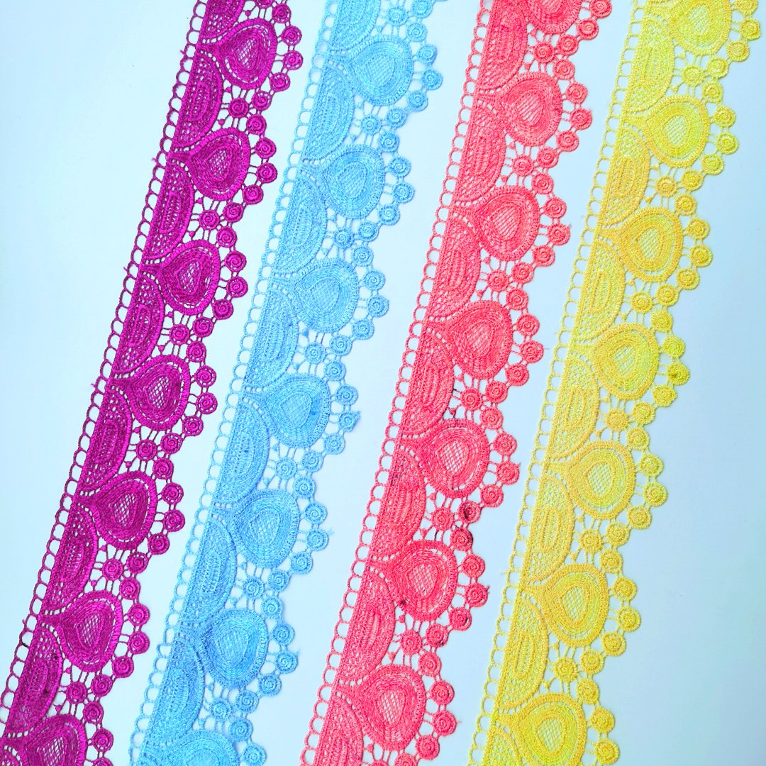 New Design Fashion Water Soluble Embroidery Lace Trim For Women's Clothing