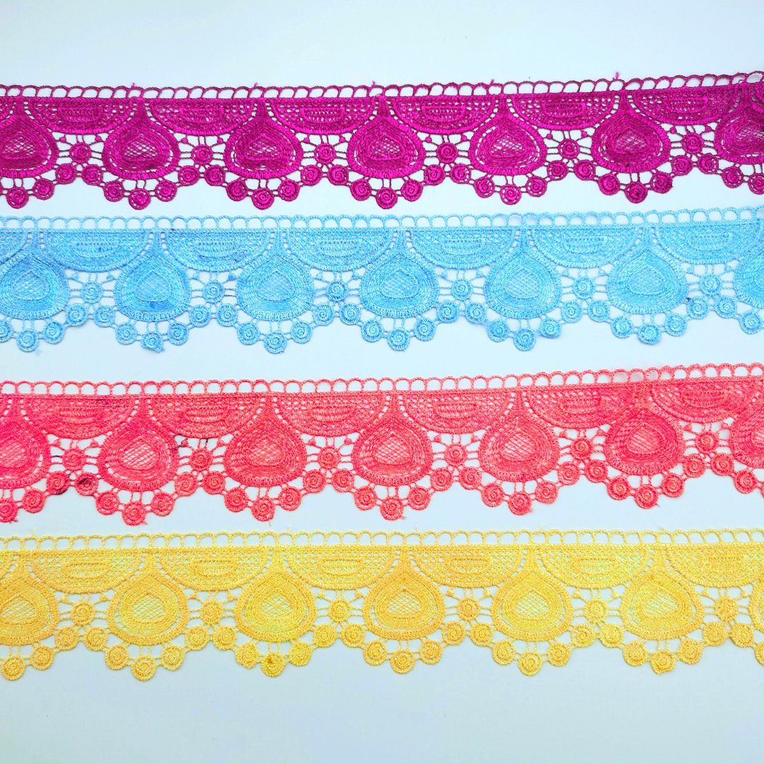 New Design Fashion Water Soluble Embroidery Lace Trim For Women's Clothing