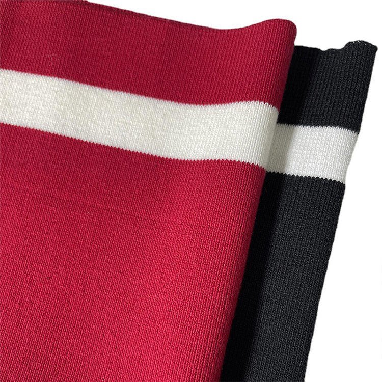 Hot Sale Elastic Striped Ribbed T Shirts Neckline Trim Polo Collar Flat Knit Rib