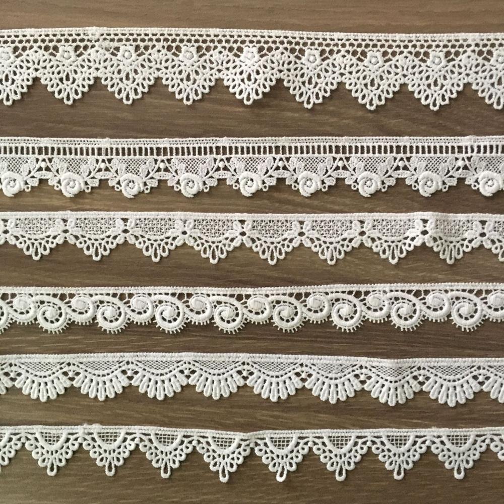 Wholesale New Design Bridal Wedding Water Soluble Embroidery Lace For Garment