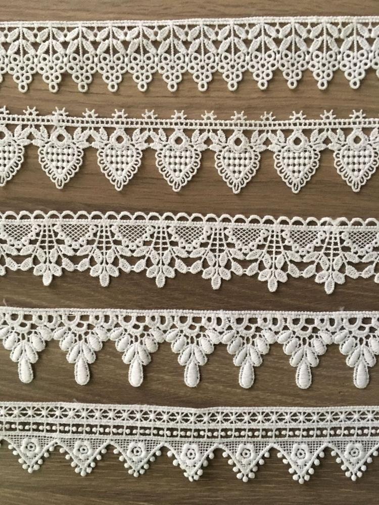 Wholesale New Design Bridal Wedding Water Soluble Embroidery Lace For Garment