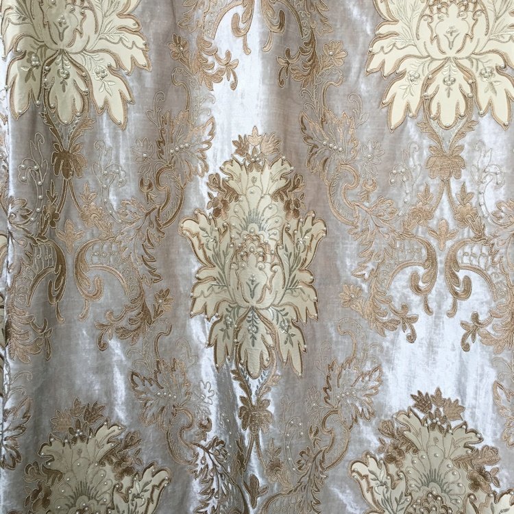 CF0757A Manufacturer wholesale comfortable polyester jacquard embroidery fabric for sofa