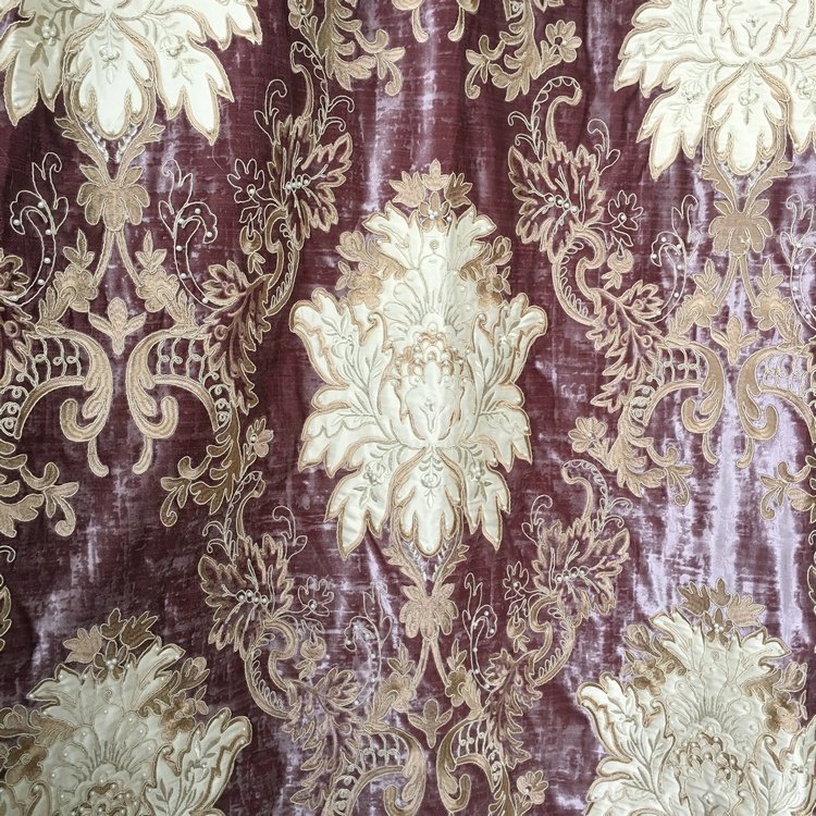 CF0757A Manufacturer wholesale comfortable polyester jacquard embroidery fabric for sofa