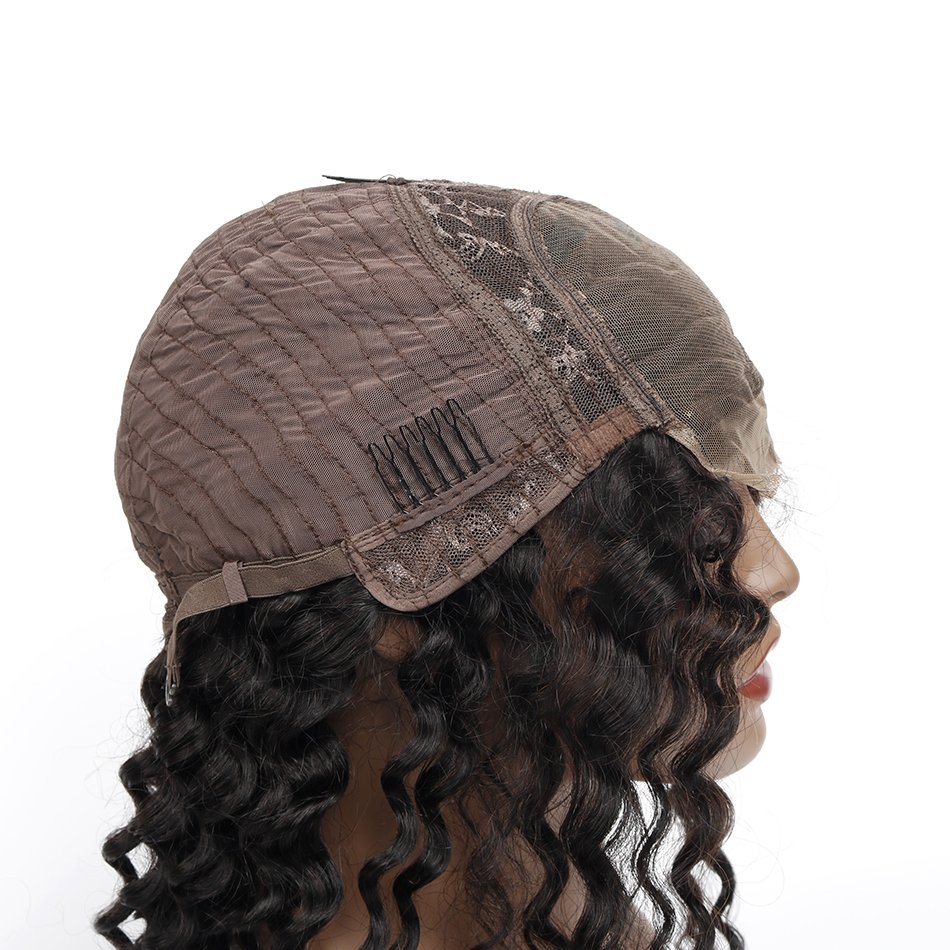 Uniky Raw Virgin Hair Jerry Curly Lace Front Wig Human Hair Deep Part Jerry Curl Weave Short Wig Kinky Curly Wig Lace Front