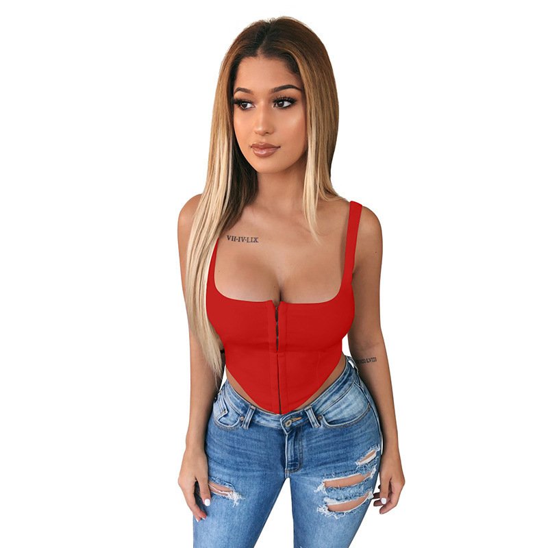 Women Casual Solid Tank Tops Basic White Crop Top Workout Fashion Fitness Vests Outfits