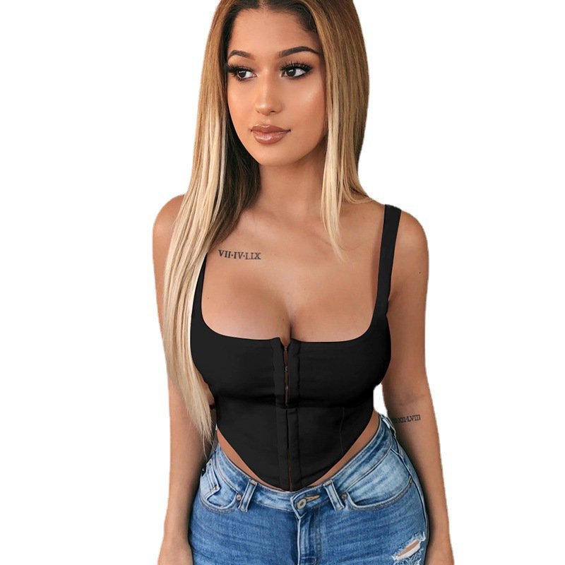 Women Casual Solid Tank Tops Basic White Crop Top Workout Fashion Fitness Vests Outfits