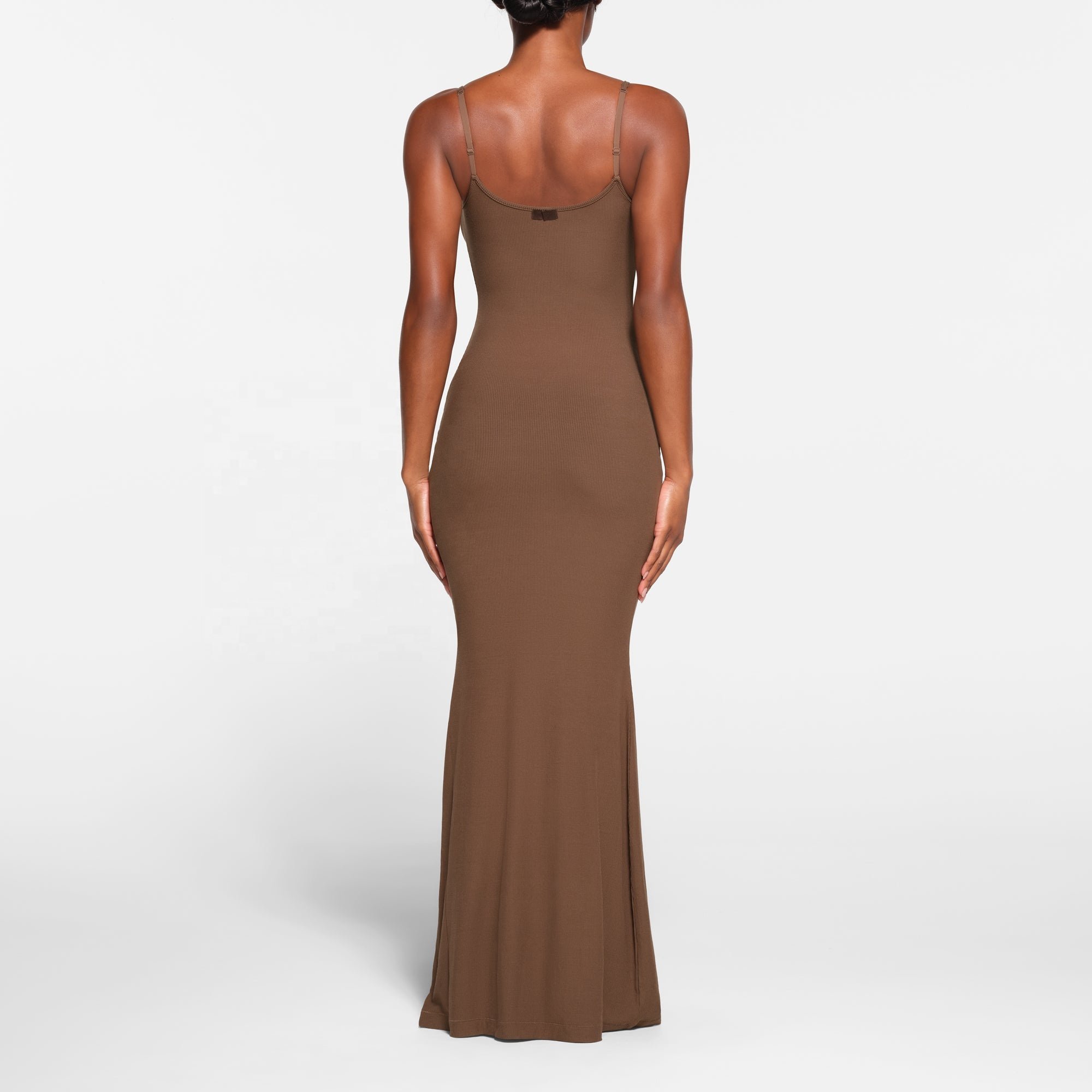 2024 Customized women's knitted long dress breathable smooth body shapwear legging dress