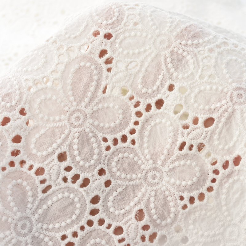 Custom eyelet lace fabric cotton embroidery Premium Quality embroidered fabric for dresses women clothing