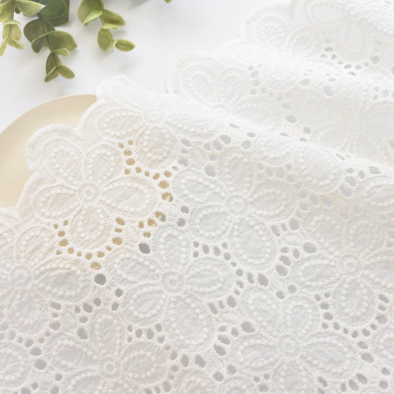 Custom eyelet lace fabric cotton embroidery Premium Quality embroidered fabric for dresses women clothing