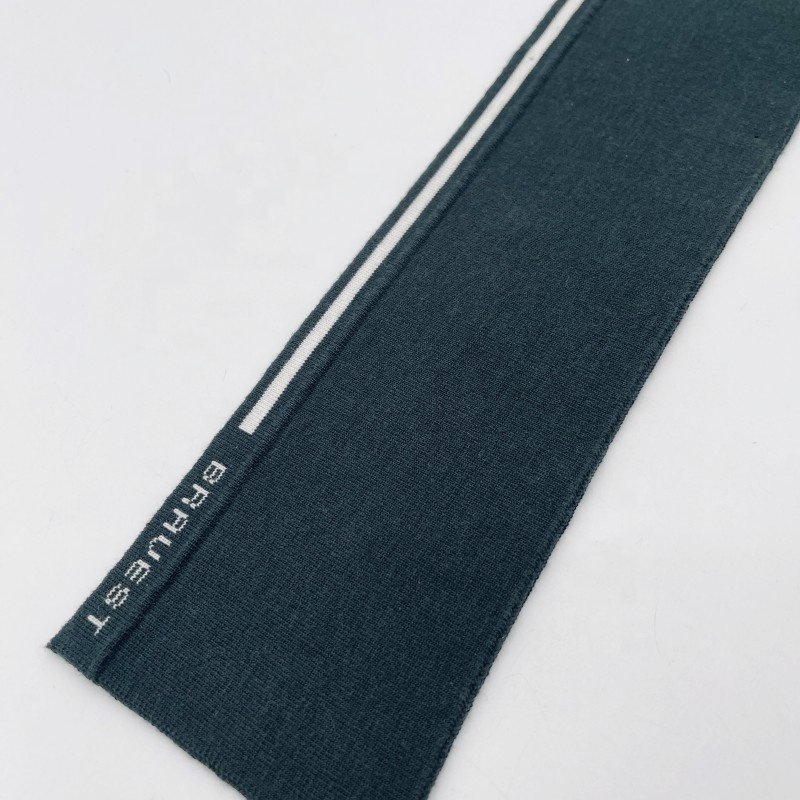 Custom Eco-friendly cotton Jacquard Neck Rib sportswear rib collar Neckline Knitting Rib trimming