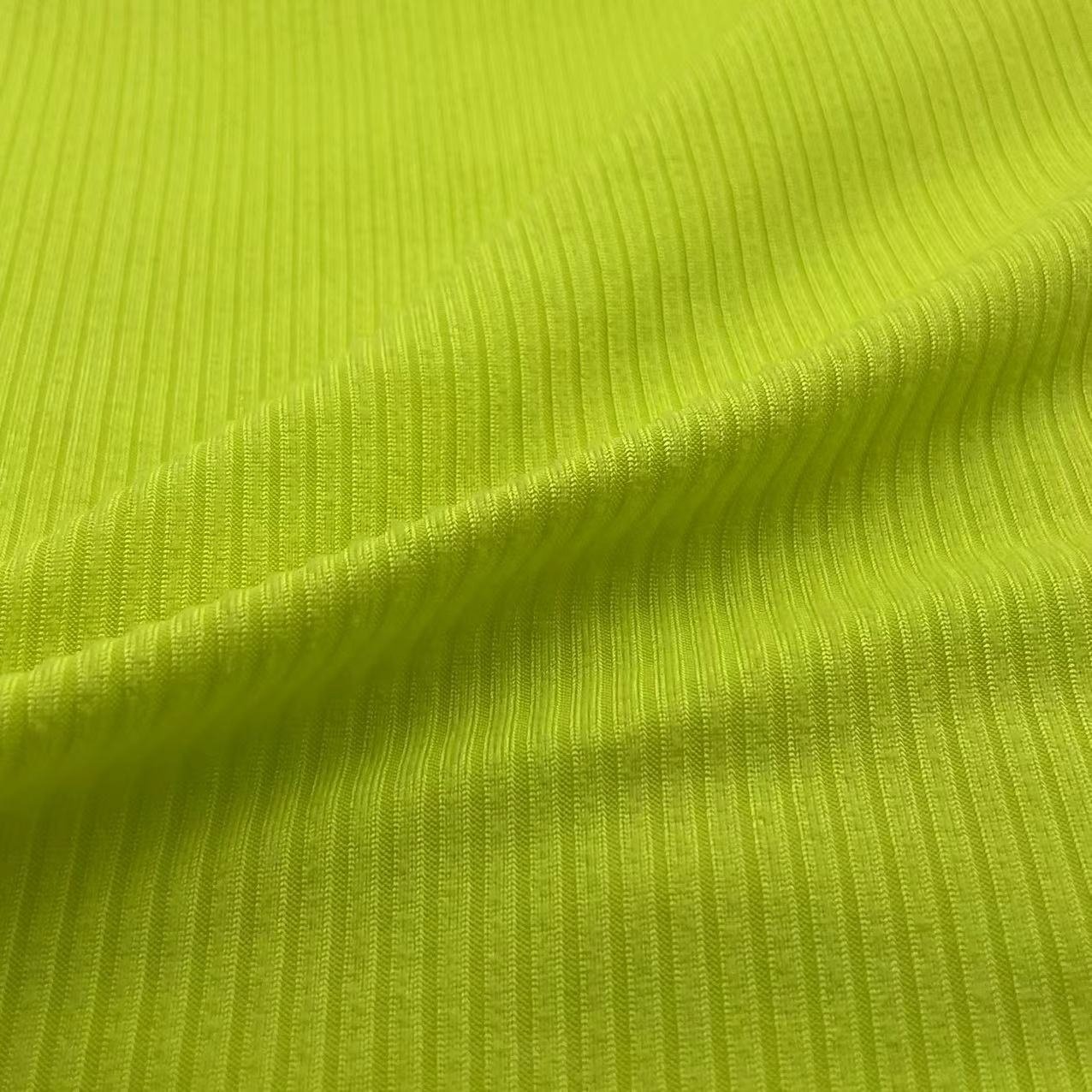 Factory Produce Knitted Stretch 200Gsm 95% Polyester 5% Spandex 4*2 Rib Fabric For Clothing
