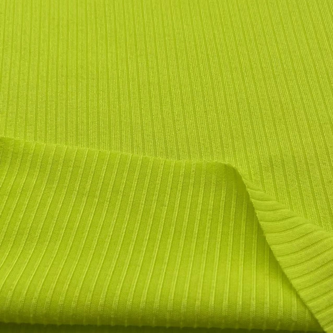 Factory Produce Knitted Stretch 200Gsm 95% Polyester 5% Spandex 4*2 Rib Fabric For Clothing