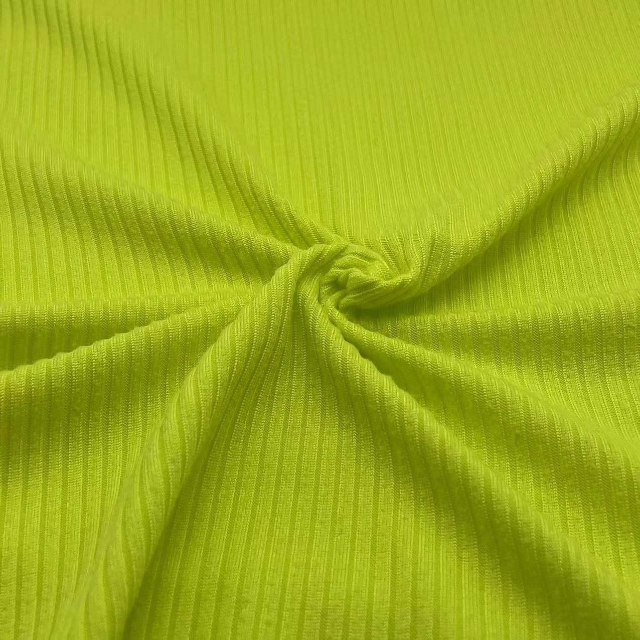 Factory Produce Knitted Stretch 200Gsm 95% Polyester 5% Spandex 4*2 Rib Fabric For Clothing