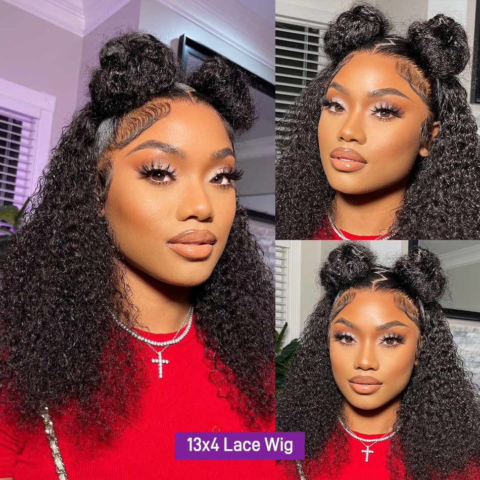 Cheap Kinky Curly Short Bob Wigs Human Hair Lace Front Brazilian Human Hair Wigs For Black Women Hd Lace Frontal Wig Human Hair