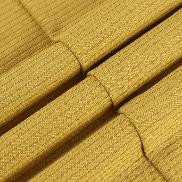 32S bamboo ribbed brushing knit 250gsm 66% bamboo Fiber 26% cotton spandex stretch 4*2 ribbed fabric garment fabric
