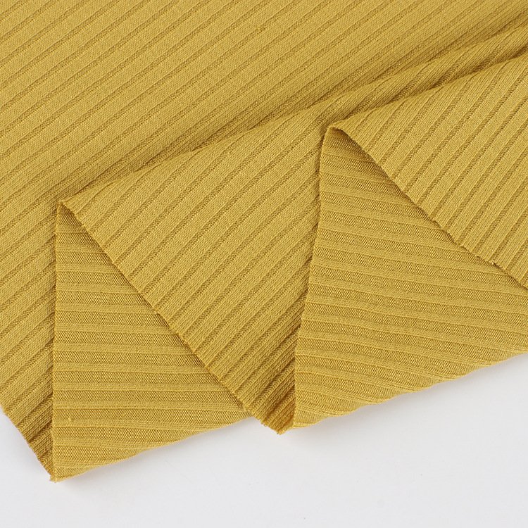 32S bamboo ribbed brushing knit 250gsm 66% bamboo Fiber 26% cotton spandex stretch 4*2 ribbed fabric garment fabric