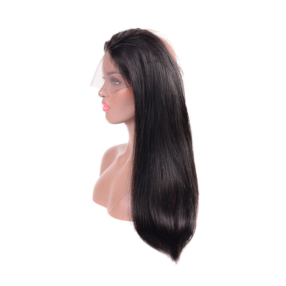 360 Lace Frontal Closure Straight Human Hair, Brazilian Virgin Human Hair Extensions Cuticle Aligned Lace Frontal 360