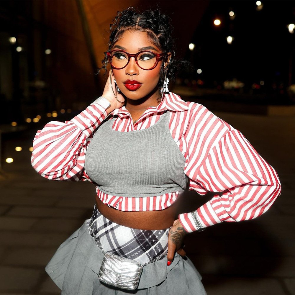 Women Lapel Long Sleeve Single Breasted Cropped Shirt with Ribbed Vest 2 Piece Set 2024 Summer Fashion Tops
