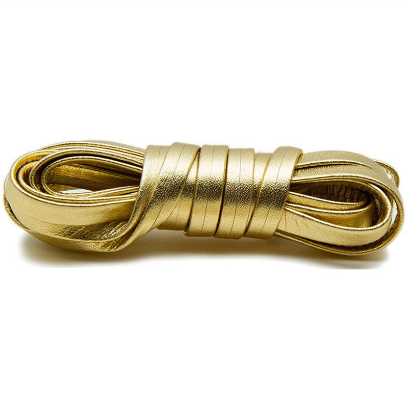 Yrunfeety Shoelace 100-180CM Flat Leather Shoelaces 7MM Width Sneaker Leather Laces Luxury Leather Shoe Laces for Boot 8 Colors