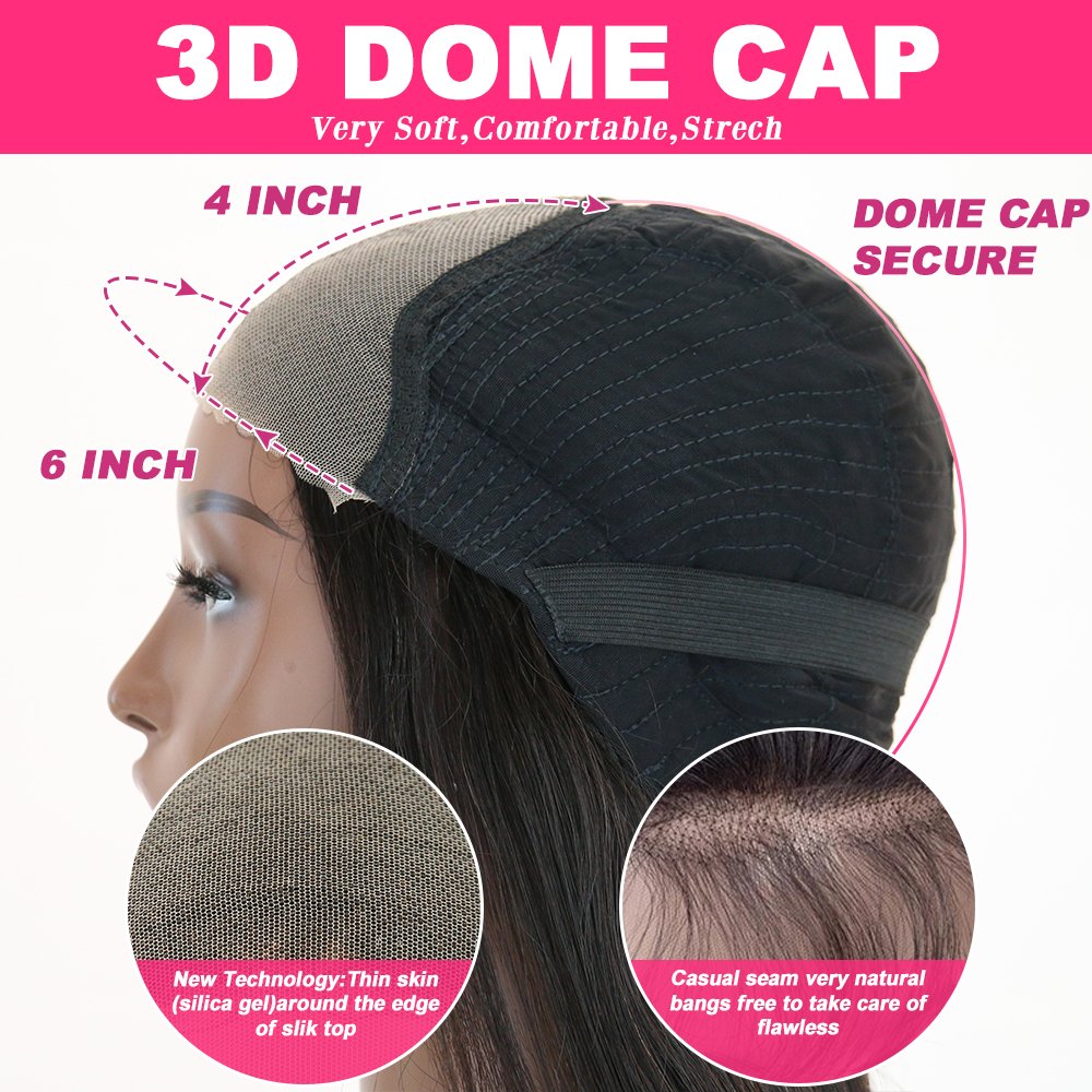 Wear And Go Glueless Wig Precut Lace Curly HD Lace Front Wigs Human Hair,180 Density 4x4 Closure Wigs