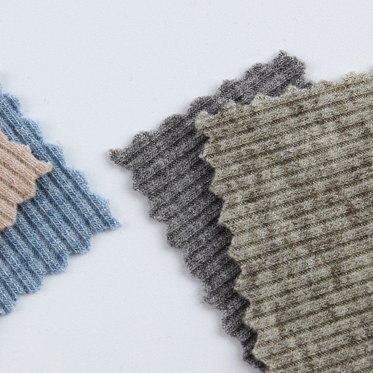 Imitation cashmere superfine strip rib bottoming shirt outerwear fabric autumn winter cardigan pajamas stretch knitted fabric