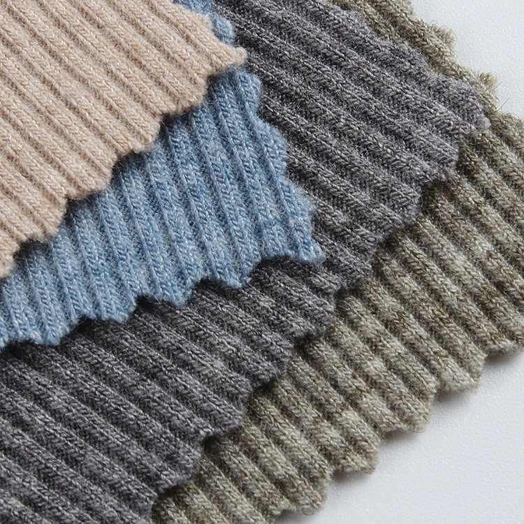Imitation cashmere superfine strip rib bottoming shirt outerwear fabric autumn winter cardigan pajamas stretch knitted fabric