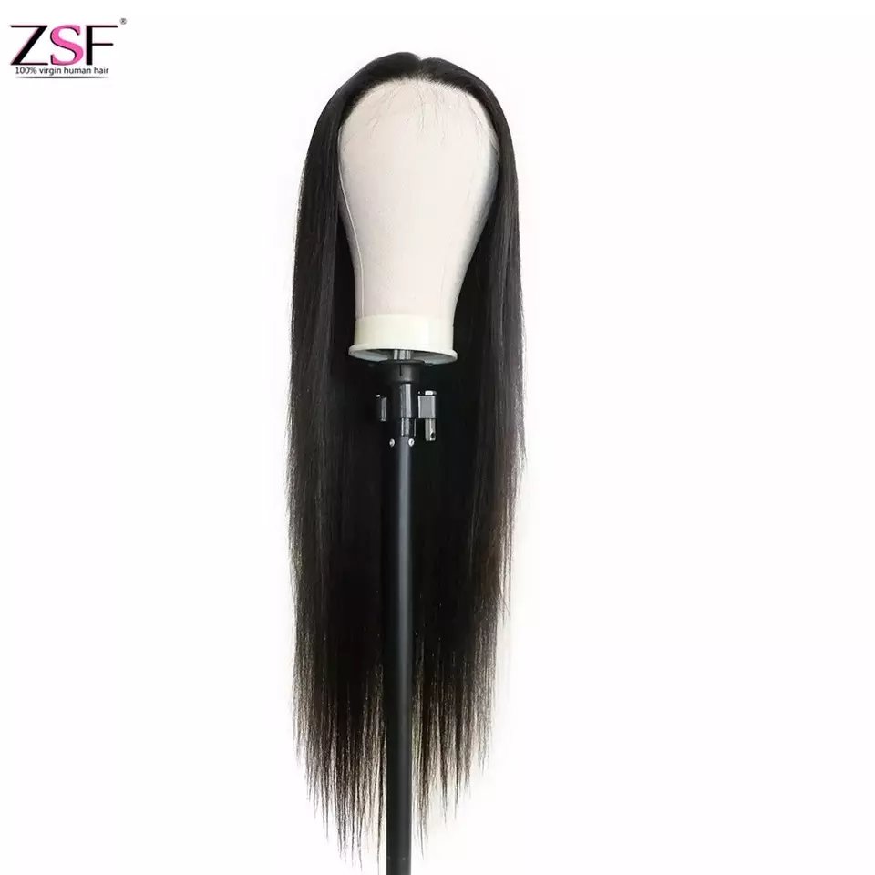 ZSF Human Hair Wig Wholesale Brazilian Silky Straight 13*4 HD Lace Frontal Wig 100% Unprocessed Virgin Hair With Baby Hair