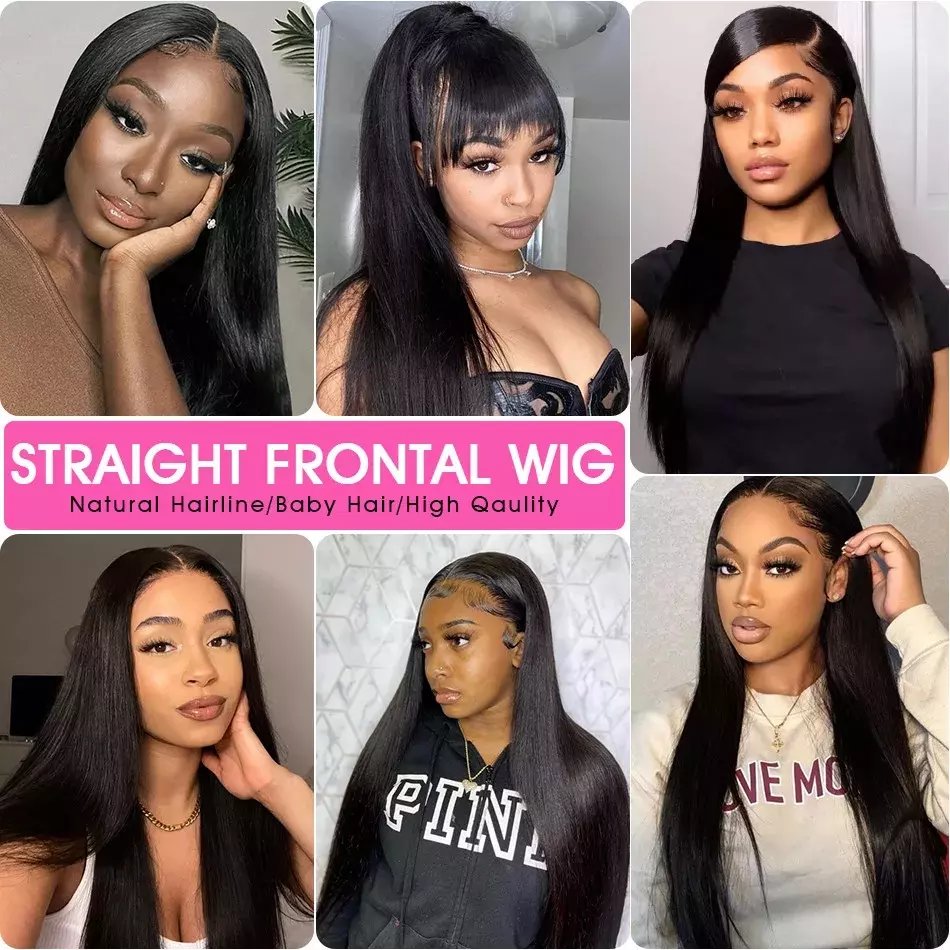 ZSF Human Hair Wig Wholesale Brazilian Silky Straight 13*4 HD Lace Frontal Wig 100% Unprocessed Virgin Hair With Baby Hair