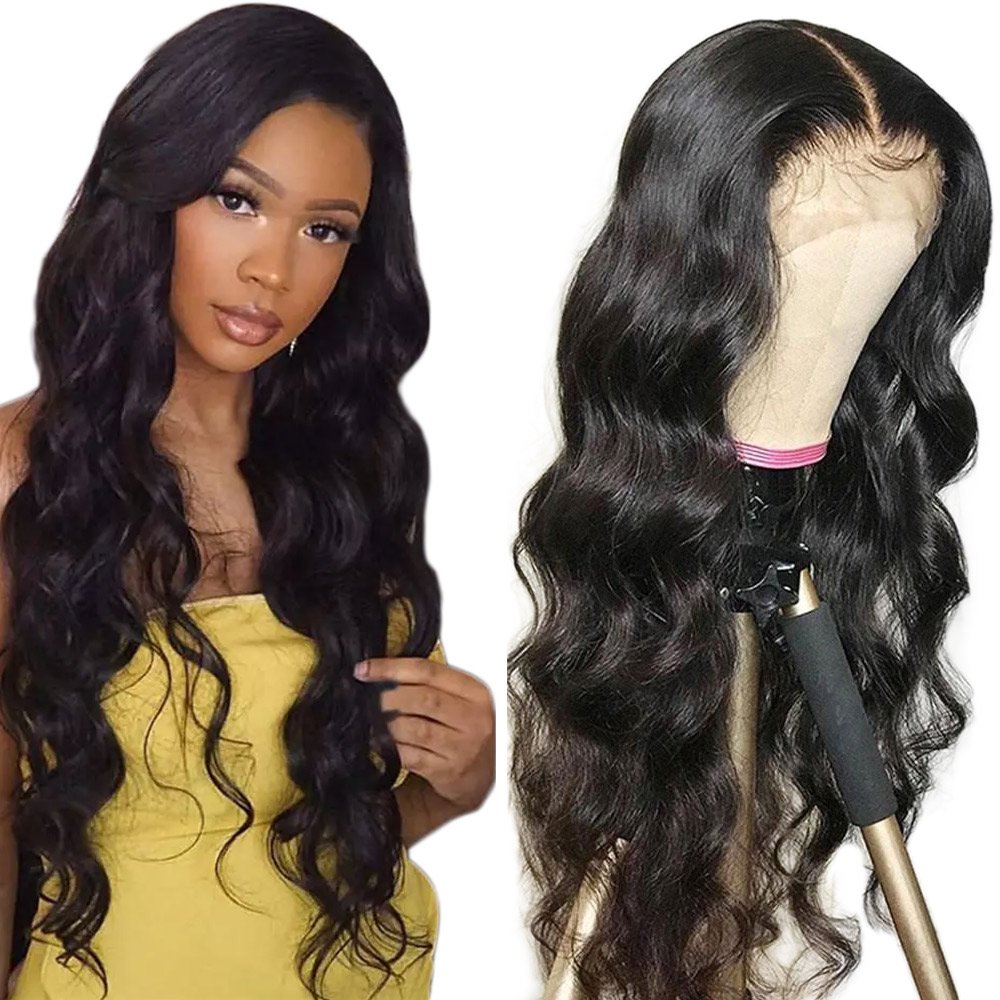 Buy Natural Cheap Glueless Bodywave Human Hair Wigs Lace Front, Brazilian Virgin HD Human Hair Lace Frontal Wig for Women