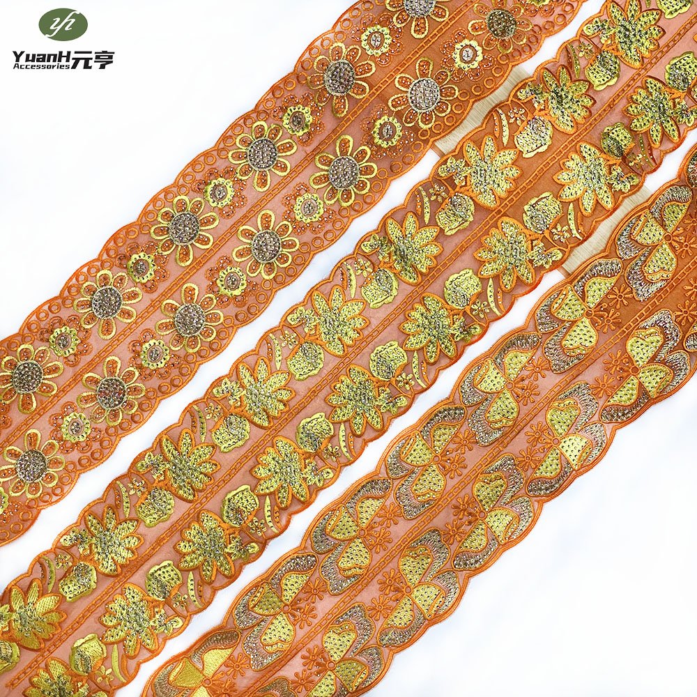 Latest Original Design Luxury Sequins Fashion Mesh Laser Organza Embroidery Lace Fabric For African Wedding Dresses