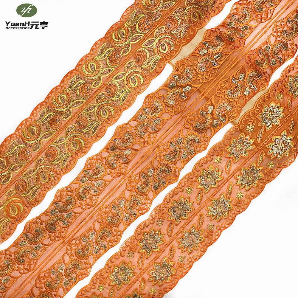 Latest Original Design Luxury Sequins Fashion Mesh Laser Organza Embroidery Lace Fabric For African Wedding Dresses