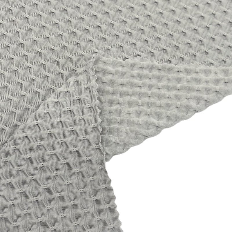 European American Bubble Jacquard Sports Polyester Stretch Fabric Breathable Fitness Tight Fitness Sportswear Rib Style Lingerie