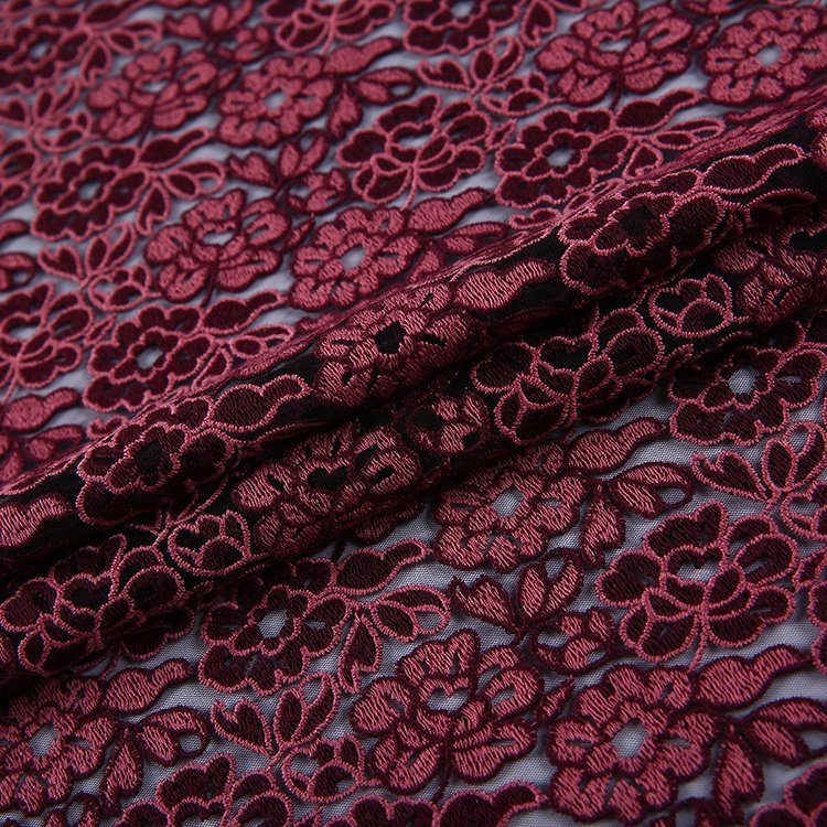 HA-13943 High quality custom design floral dubai color net fabric embroidery dress