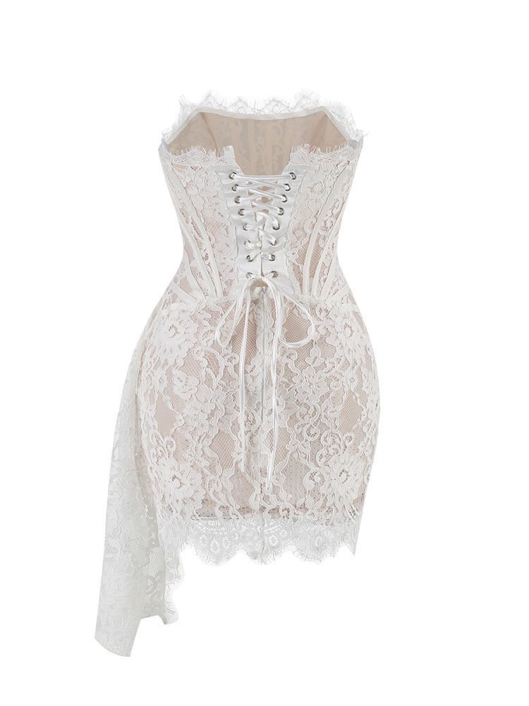 SB2612 Kimshein Fashion Christmas Clothing Women Strapless Mini Dresses Lace Dresses Women Bodycon Mini Dress