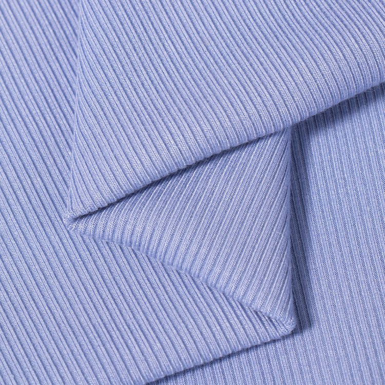 310gsm 2 * 2 knitted ribbed fabric 93% Rayon 7% spandex high elastic autumn and winter thickened base fabric