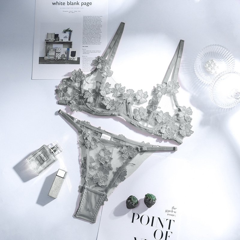 2021 New Lace Three-dimensional Embroidery Split Sexy Lingerie