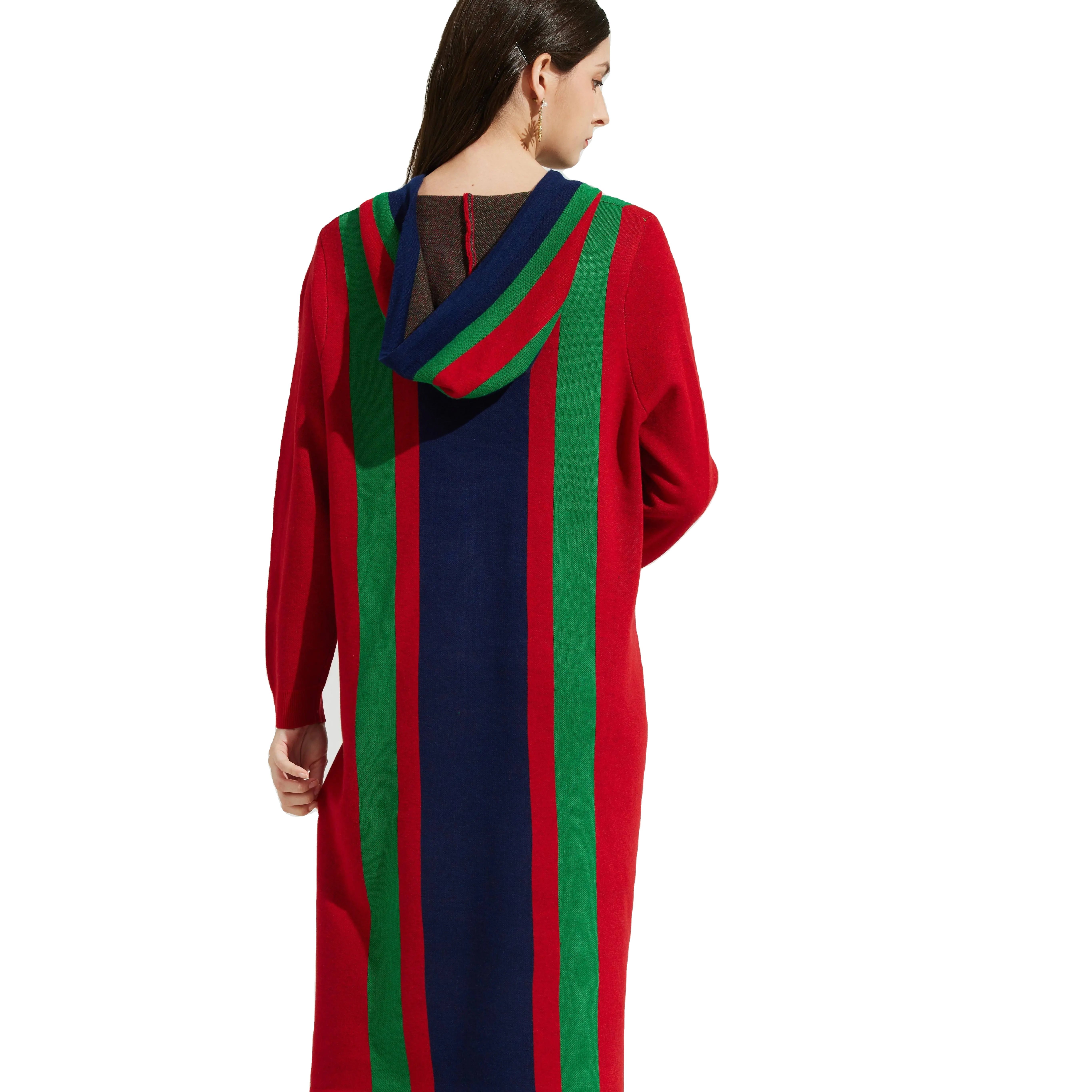 Good Price Of New Product Casual Wool Sweater Dress Women'S Knitted Bodycon With Ruffle Hem