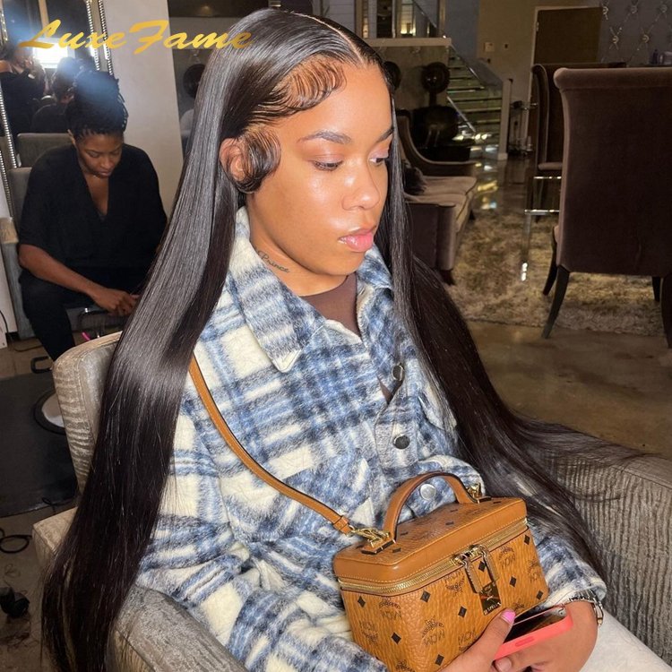Luxefame Frontal Glueless Full Hd Lace Wig,Hd Virgin Raw Indian Human Hair Lace Front Wig,Unprocessed Full Lace Human Hair Wig