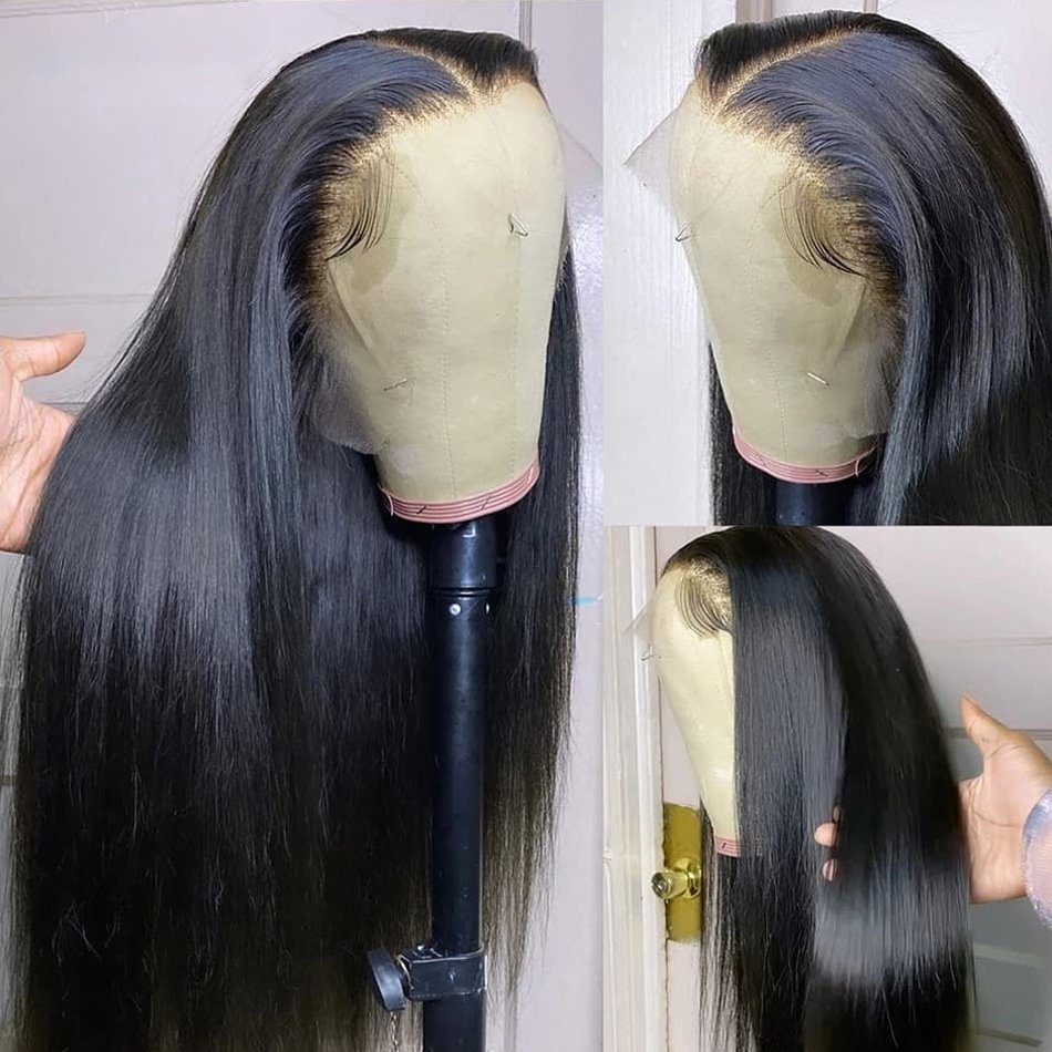 Wholesale Bone Straight Lace Front Wigs For Black WomenRaw Indian Hair HD Lace Frontal Wigs Cheap Full Lace Human Hair Wigs