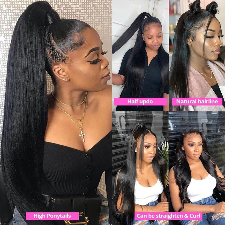 Wholesale Bone Straight Lace Front Wigs For Black WomenRaw Indian Hair HD Lace Frontal Wigs Cheap Full Lace Human Hair Wigs