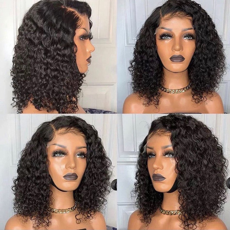 Wholesale Raw Brazilian Human Hair Extension Wig Hd Lace Frontal Wig Deep Wave Short Bob Human Hair Wig For Black Women Vendor
